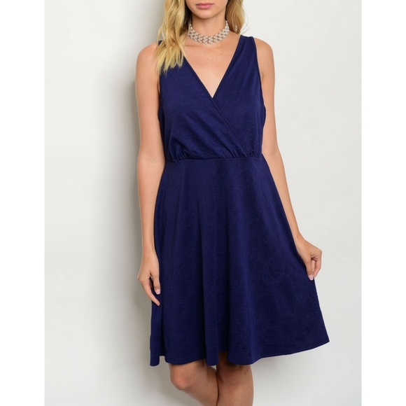 Navy Floral Dress {Lovesick} - Picture 2 of 3